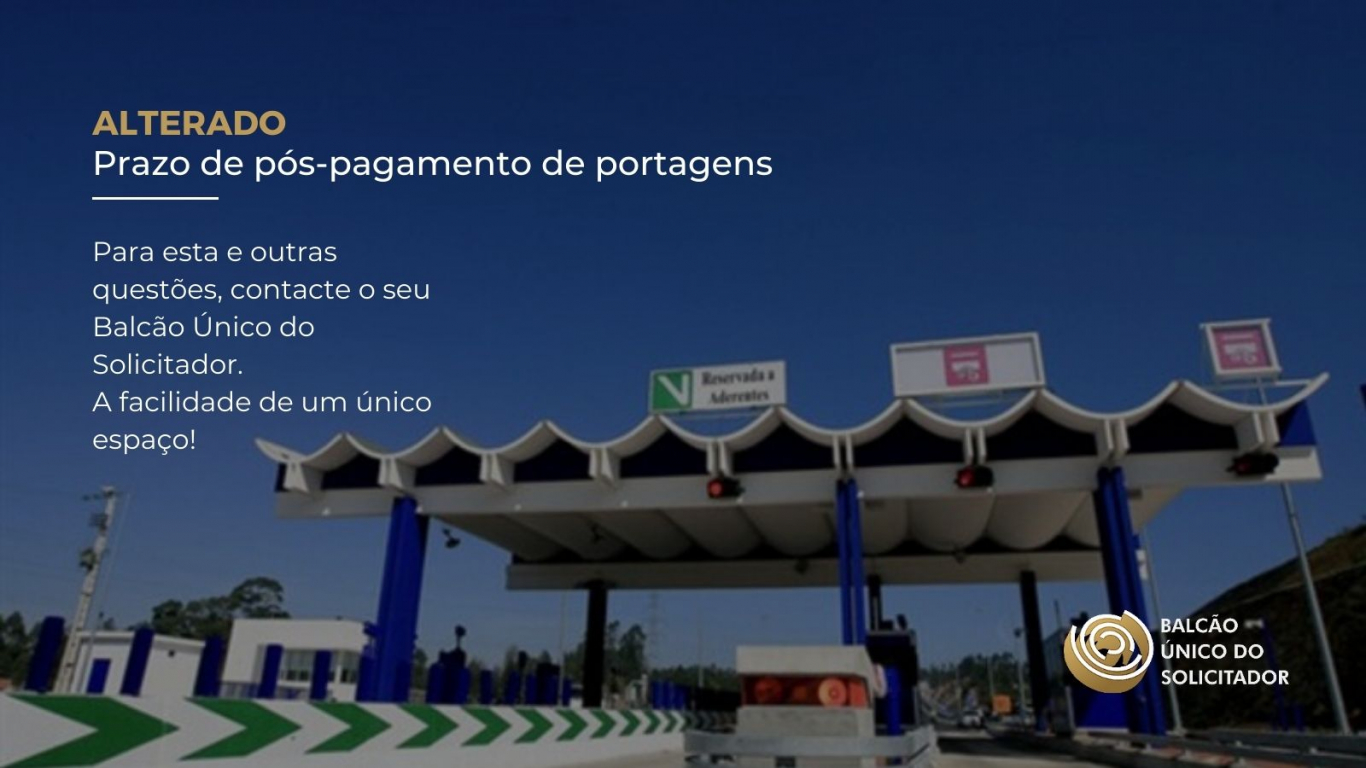 Prazo de p&oacute;s-pagamento de portagens